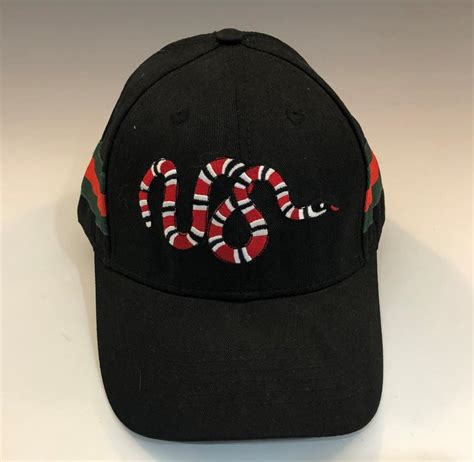 gucci snake cap black|gucci fitted cap.